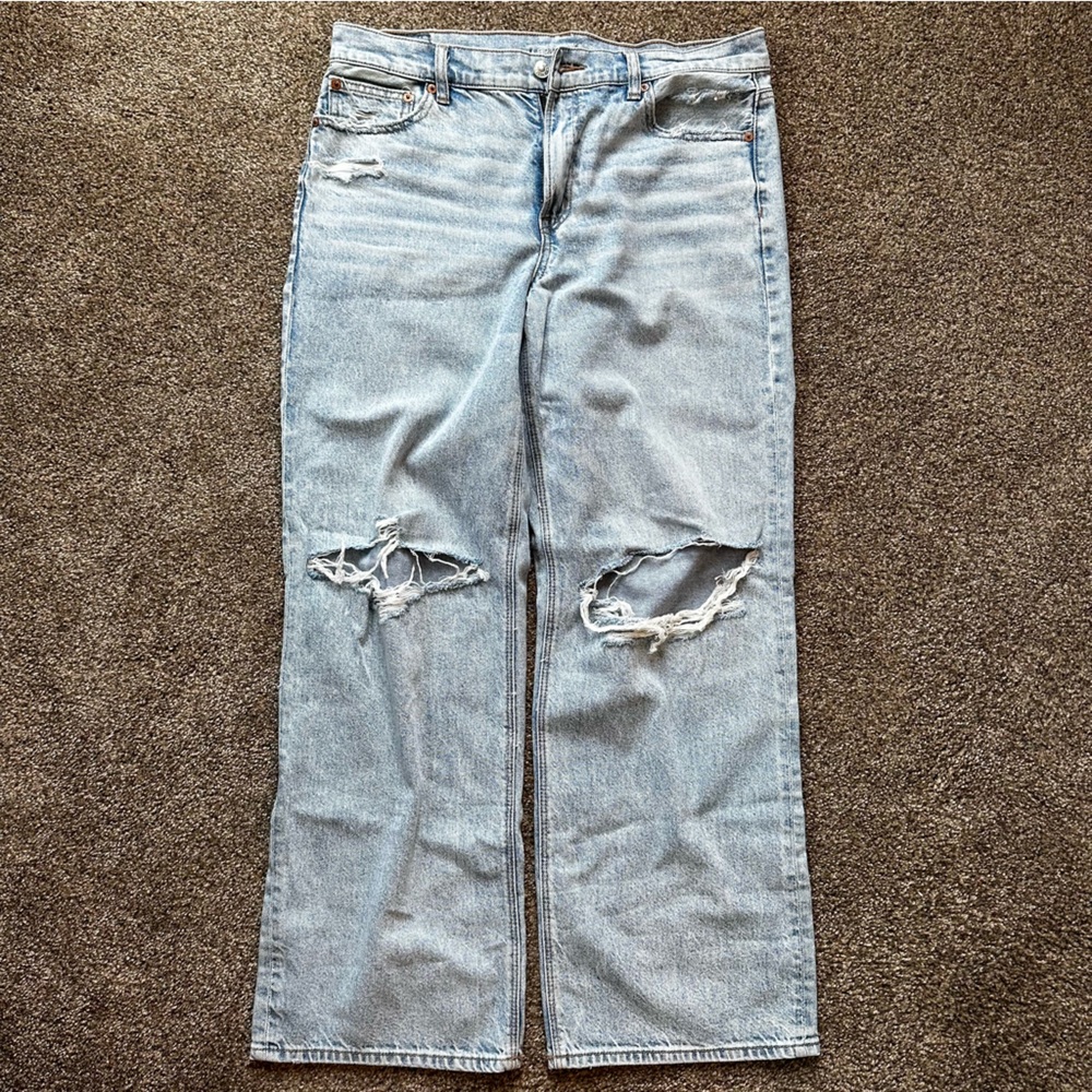 Strigid Ripped High Wasted Stovepipe Jeans - 10 - American Eagle - Picture 3 of 13